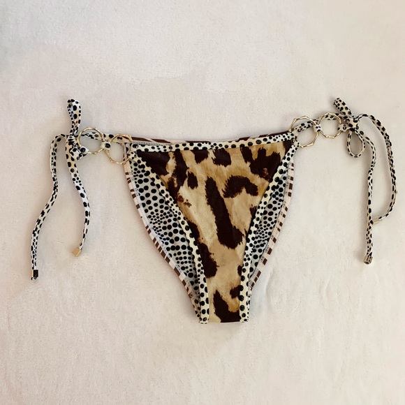 River Island Other - River Island Leopard Ring Triangle Bikini Bottoms Sz 6